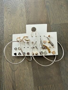 Mixed Fashion Earrings Lot – Hoops, Studs, Hearts, Crosses & More